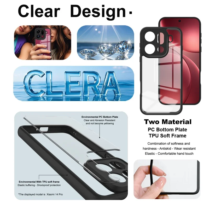 IMAK UX-9A Series For Oppo Find X9 Pro 5G Case Clear TPU PC Phone Cover Reinforced Corners