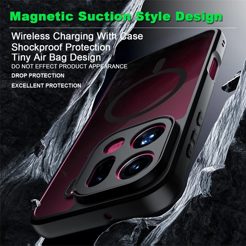 IMAK UX-9B Funda para Oppo Find X9 Pro 5G Compatible con MagSafe Funda Mate de PC y TPU para Móvil