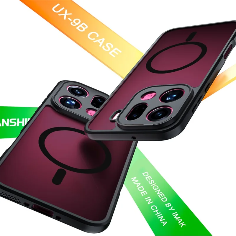 IMAK UX-9B Funda para Oppo Find X9 Pro 5G Compatible con MagSafe Funda Mate de PC y TPU para Móvil