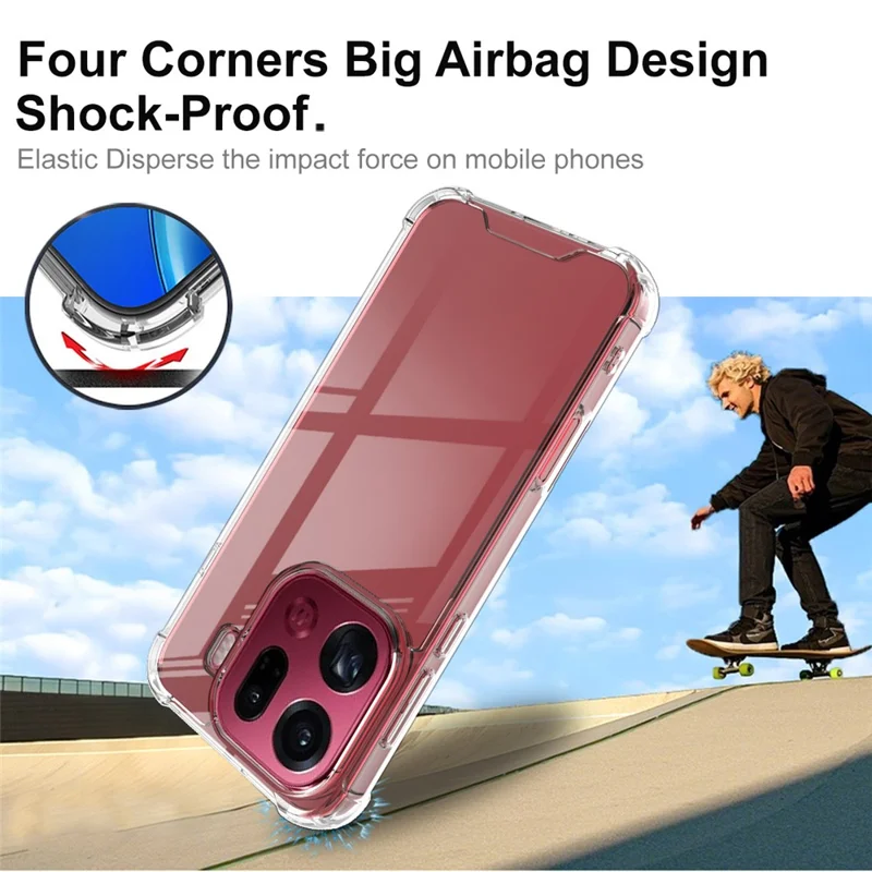 IMAK pour Oppo Find X9 Pro 5G Coque PC + TPU Étui Transparent Antichoc