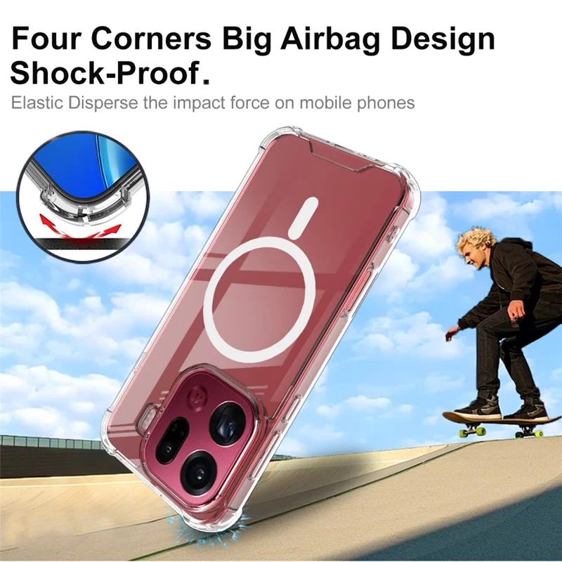 IMAK Dla Oppo Find X9 Pro 5G Obudowa Magnetyczna Odporna na Uderzenia PC TPU Przezroczysta Obudowa Telefoniczna