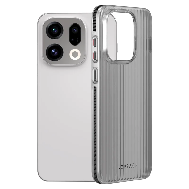 LEREACH TOC Series for Oppo Find X9 5G Case Flowing Grid PC Phone Cover - Black