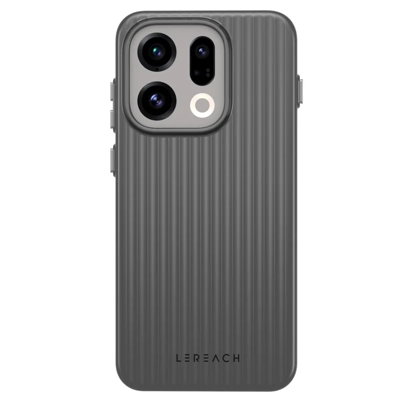 LEREACH TOC Series for Oppo Find X9 5G Case Flowing Grid PC Phone Cover - Black