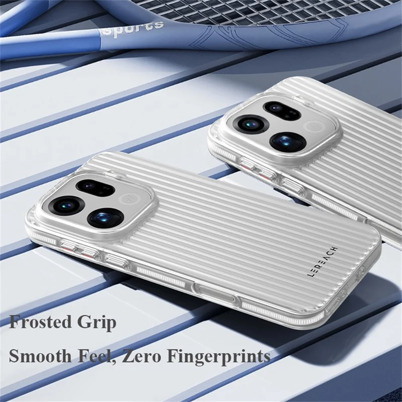 LEREACH TOC Series for Oppo Find X9 5G Case Flowing Grid PC Phone Cover - Black