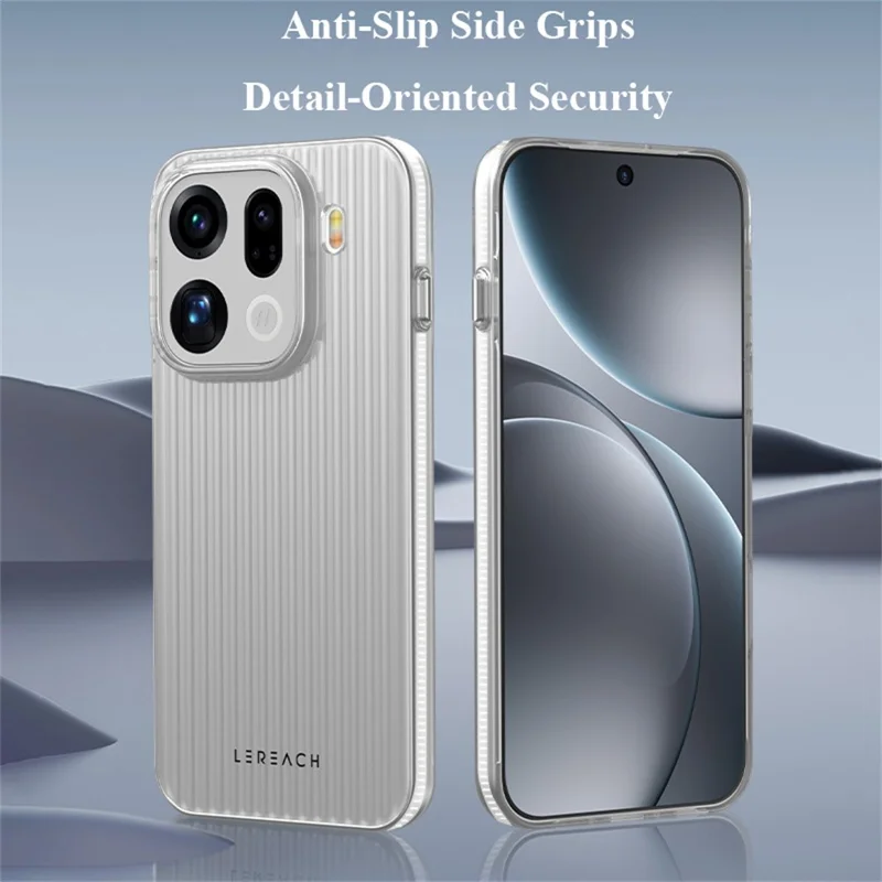 LEREACH TOC Series for Oppo Find X9 5G Case Flowing Grid PC Phone Cover - Black