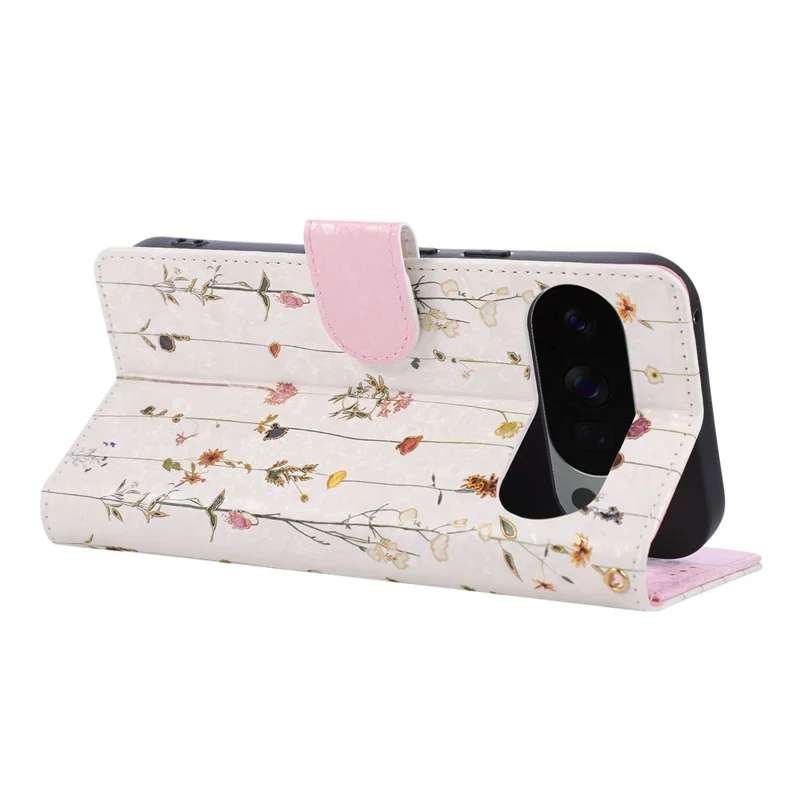 For Google Pixel 10 / 10 Pro / 9 / 9 Pro Case RFID Blocking Flower Leather Phone Cover - Small Flower