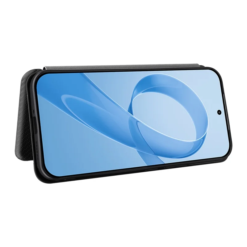 Mobilsax för Xiaomi Redmi K90 Pro Max 5G / Poco F8 Ultra med struktur i kolfiber Drop-säker mobilsax i PU-läder - Svart