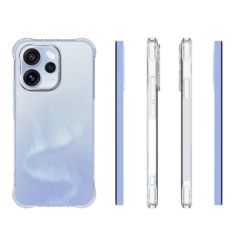 Bulk Purchasing For Oppo Reno15 Pro Max 5G (Global) / Reno15 Pro 5G (China) TPU Phone Case Non-Slip Transparent Mobile Phone Cover