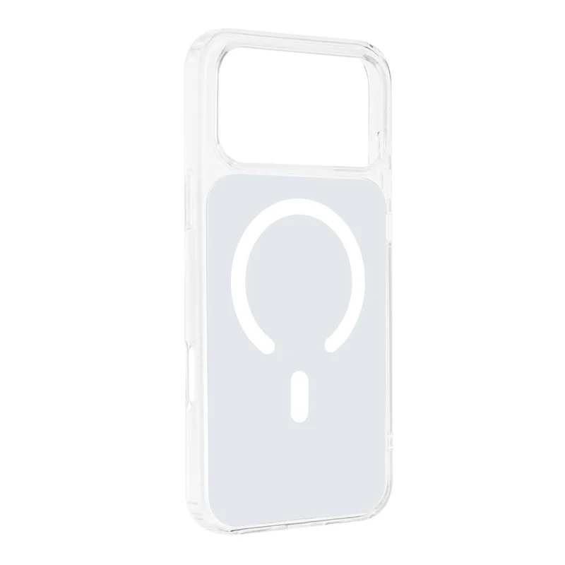 Capa para iPhone 17 Pro Max Compatível com MagSafe, Capa Traseira Magnética TPU e PC com Duas Cores - Branco