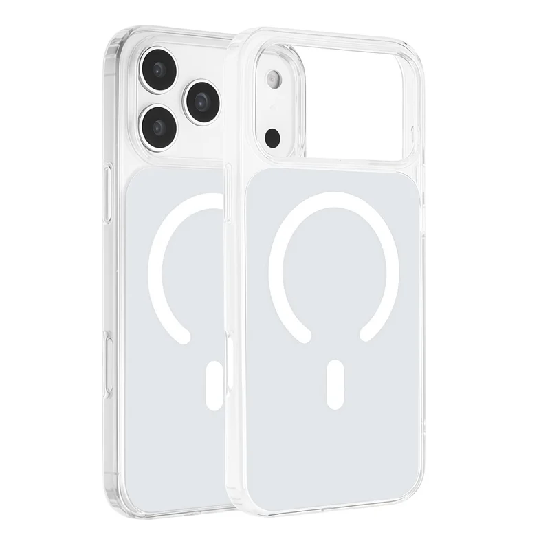 Capa para iPhone 17 Pro Max Compatível com MagSafe, Capa Traseira Magnética TPU e PC com Duas Cores - Branco