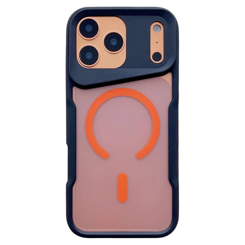 Capa Magnética para iPhone 17 Pro Max com Revestimento Tátil TPU + PC, Capa Traseira à Prova de Choques - Laranja