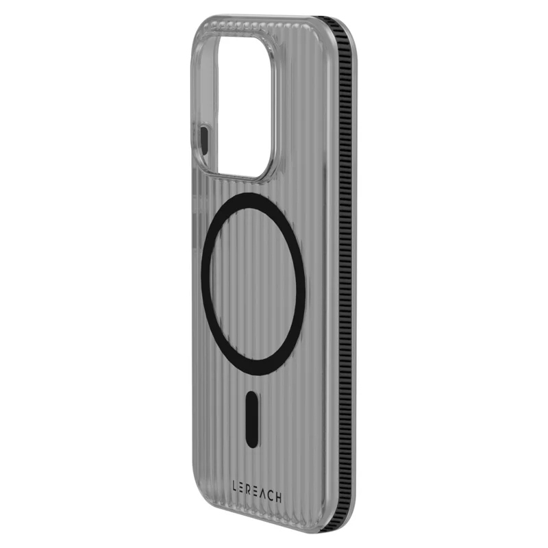LEREACH TOC Series for Xiaomi 17 Magnetic Case Flowing Grid PC Phone Cover - Black
