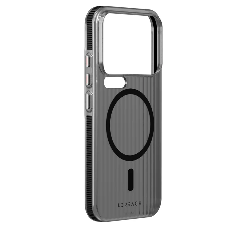 LEREACH TOC Series for Xiaomi 17 Pro Magnetic Case Flowing Grid PC Phone Cover - Black