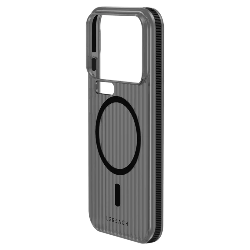 LEREACH TOC Series for Xiaomi 17 Pro Magnetic Case Flowing Grid PC Phone Cover - Black