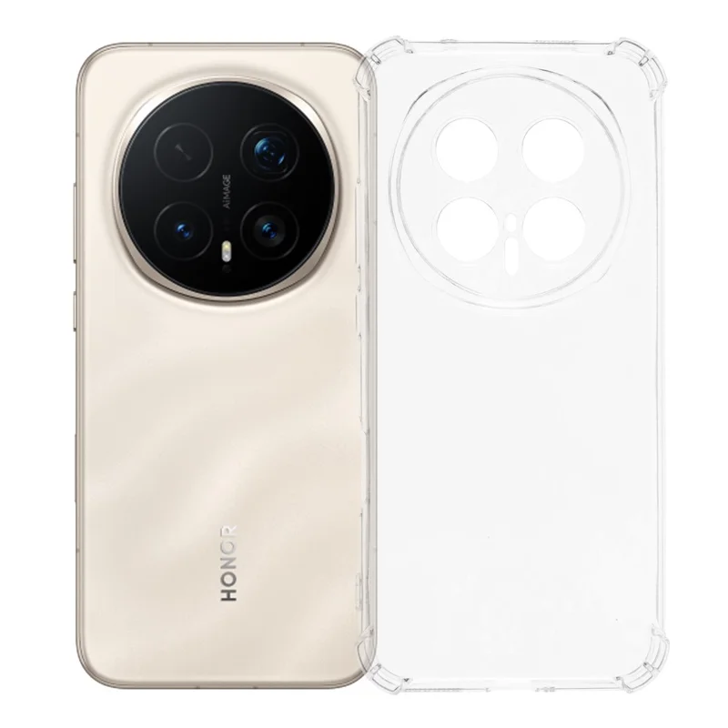 For Honor Magic8 Pro 5G Transparent TPU Case Reinforced Corners Drop-proof Phone Cover