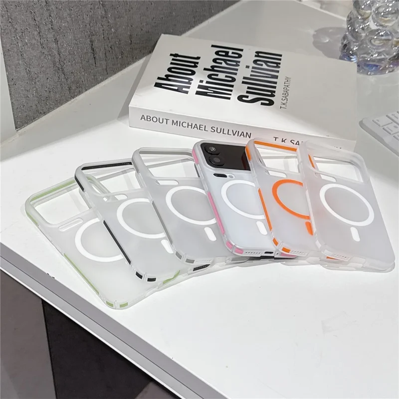 Für Xiaomi 17 Pro Max Matt-PC-Magnetfall Anti-Rutsch-Kanten-Handy-Backcover – Schwarz