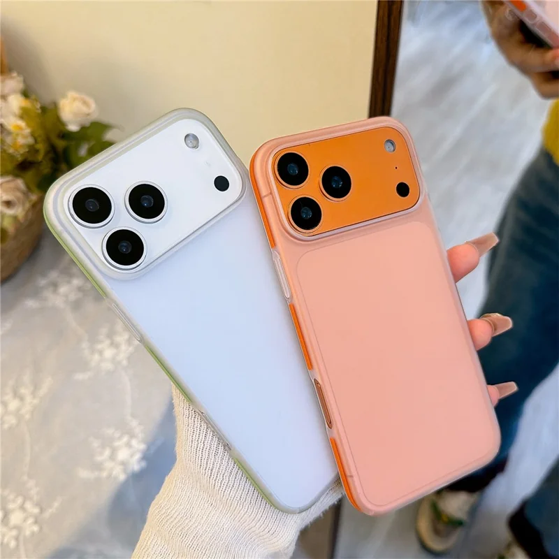 For iPhone 17 Pro Frosted PC Case Anti Slip Edge Skin Touch Phone Back Cover - Black