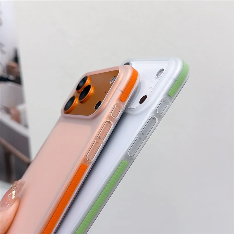 For iPhone 17 Pro Max Frosted PC Case Anti Slip Edge Skin Touch Phone Back Cover - Black