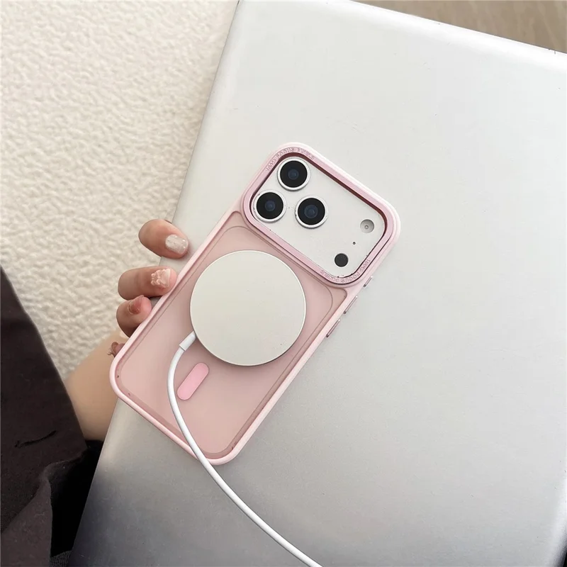 Étui pour iPhone 17 Pro compatible MagSafe avec cadre métallique pour objectif et coque TPU/PC - Noir