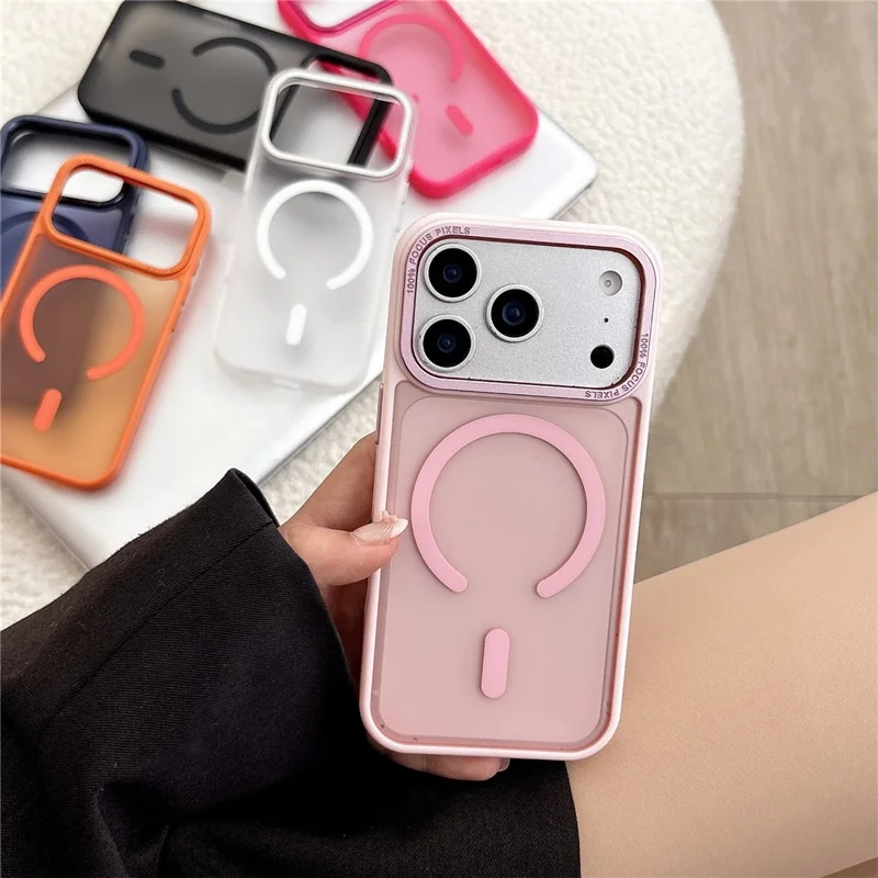 Custodia per iPhone 17 Pro Max Compatibile con MagSafe con Telaio Metallico per Obiettivo e Cover in TPU e PC - Nero