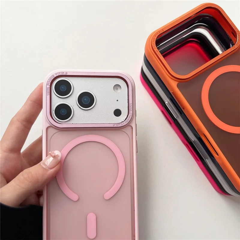 Custodia per iPhone 17 Pro Max Compatibile con MagSafe con Telaio Metallico per Obiettivo e Cover in TPU e PC - Nero