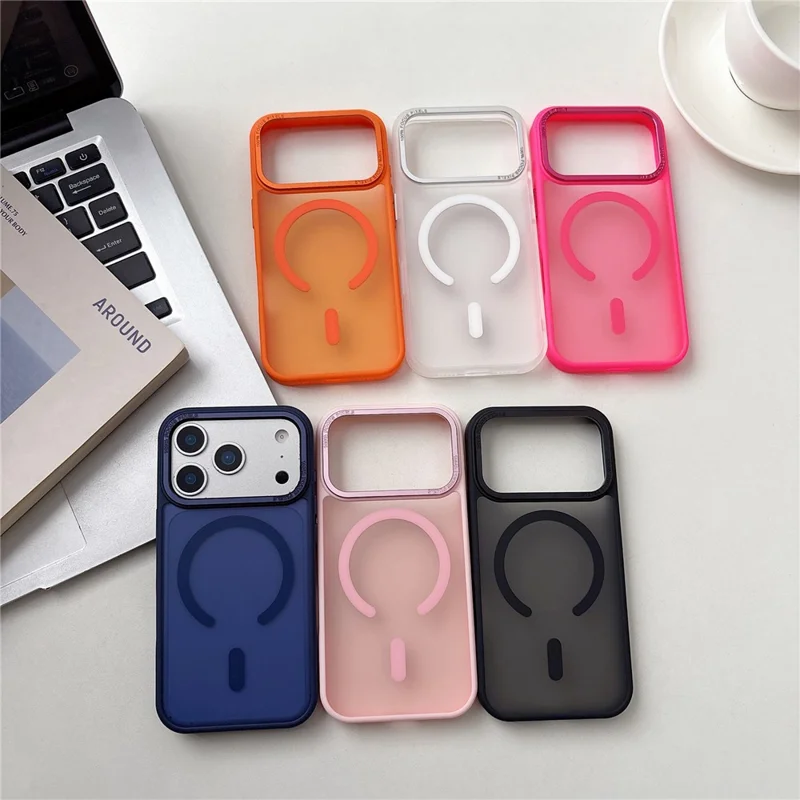 Custodia per iPhone 17 Pro Max Compatibile con MagSafe con Telaio Metallico per Obiettivo e Cover in TPU e PC - Nero