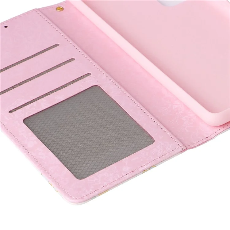 Para Samsung Galaxy A53 5G Lacquered PU Leather Case Stand Wallet Full Protection RFID Blocking Phone Cover - Colorful Flower
