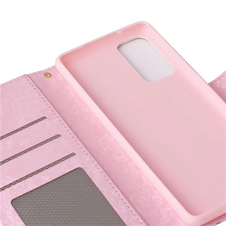Para Samsung Galaxy A53 5G Lacquered PU Leather Case Stand Wallet Full Protection RFID Blocking Phone Cover - Colorful Flower