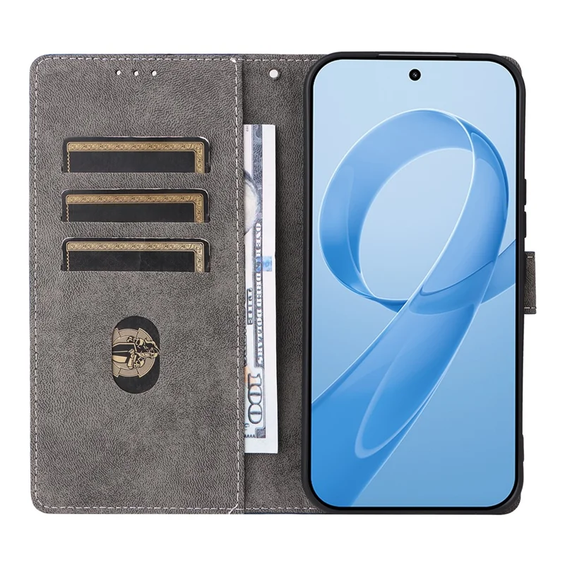 Fodral för Xiaomi Poco F8 Ultra / Redmi K90 Pro Max 5G, plånbok med RFID-skydd, polyuretanläder, telefonhölse med ställfot och rem – Svart