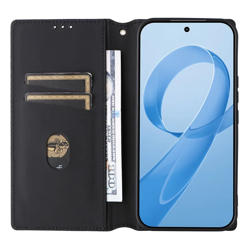 Funda cartera para Xiaomi Poco F8 Ultra / Redmi K90 Pro Max 5G, funda tipo libro con diseño en relieve de rombos, hecha de cuero PU, color rojo