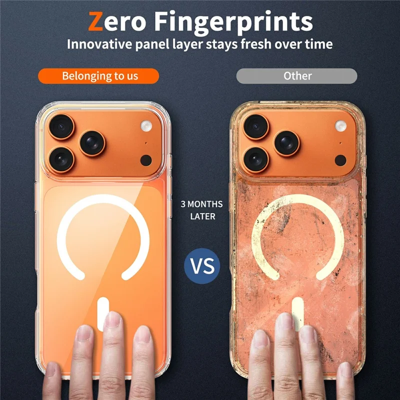 Achat en vrac pour coque transparente iPhone 17 Pro Max compatible MagSafe, housse de téléphone TPU PC 1,5 mm - Transparent