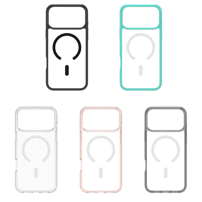 Achat en vrac pour coque transparente iPhone 17 Pro Max compatible MagSafe, housse de téléphone TPU PC 1,5 mm - Transparent