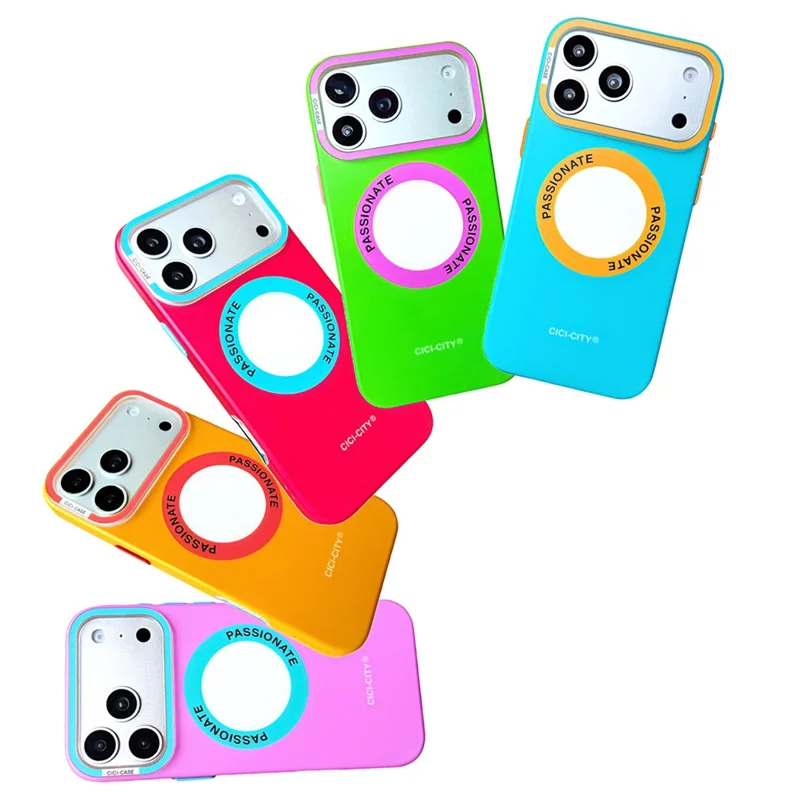 CICI-CITY Funda para iPhone 17 Pro Compatible con MagSafe, Funda Mate IMD de PC + TPU con Marco de Cámara Desmontable - Azul