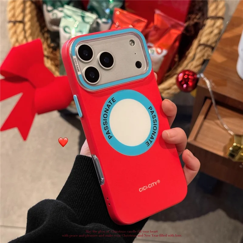 CICI-CITY Funda para iPhone 17 Pro Compatible con MagSafe, Funda Mate IMD de PC + TPU con Marco de Cámara Desmontable - Azul