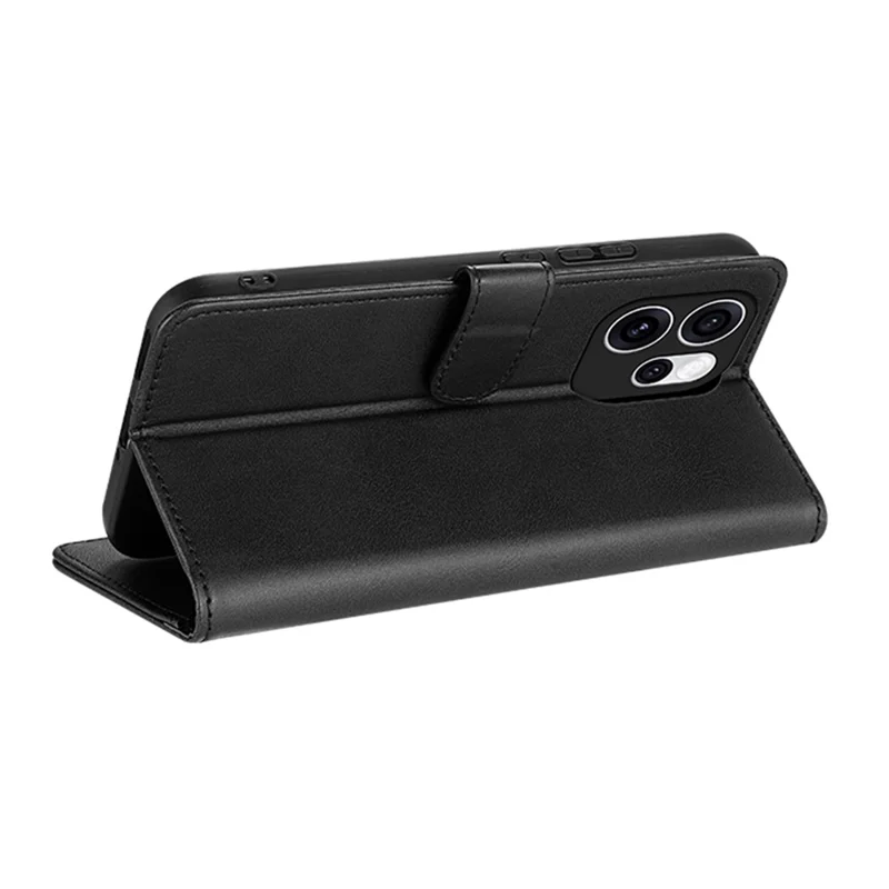 AZNS For Oppo Reno15 Pro 5G (Global) / Reno15 5G (China) Case PU Leather Wallet Phone Cover - Black