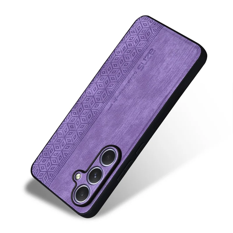 AZNS For Samsung Galaxy S26+ Case PU Leather Covered TPU Phone Protective Cover - Purple