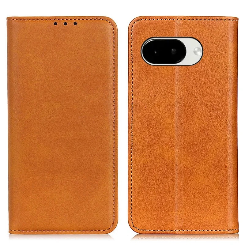 For Google Pixel 10a Case Split Leather Flip Wallet Phone Cover - Brown
