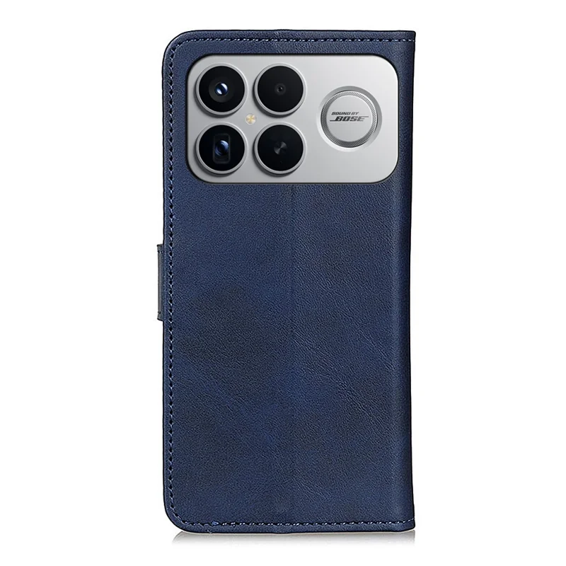 Voor Xiaomi Redmi K90 Pro Max 5G / Poco F8 Ultra hoesje met textuur van koeienleer Lederen portemonnee standaard telefoonhoes - Blauw