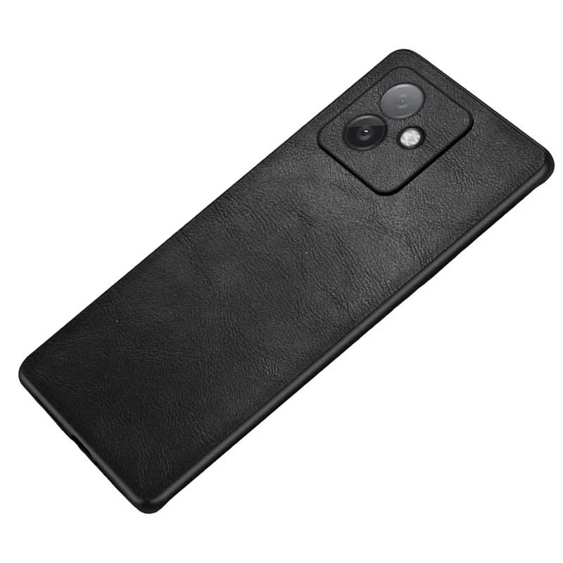 Coque pour Honor X60 GT 5G, revêtement rétro en cuir PU + coque en PC et TPU - Noir