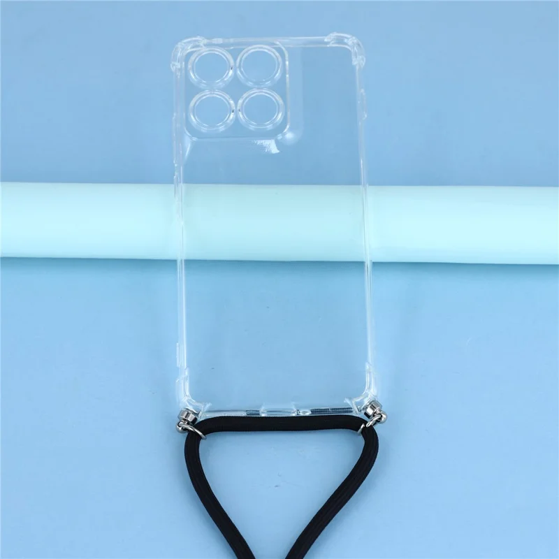 Coque pour Motorola Edge 70 5G, coque transparente en TPU renforcée aux coins avec dragonne