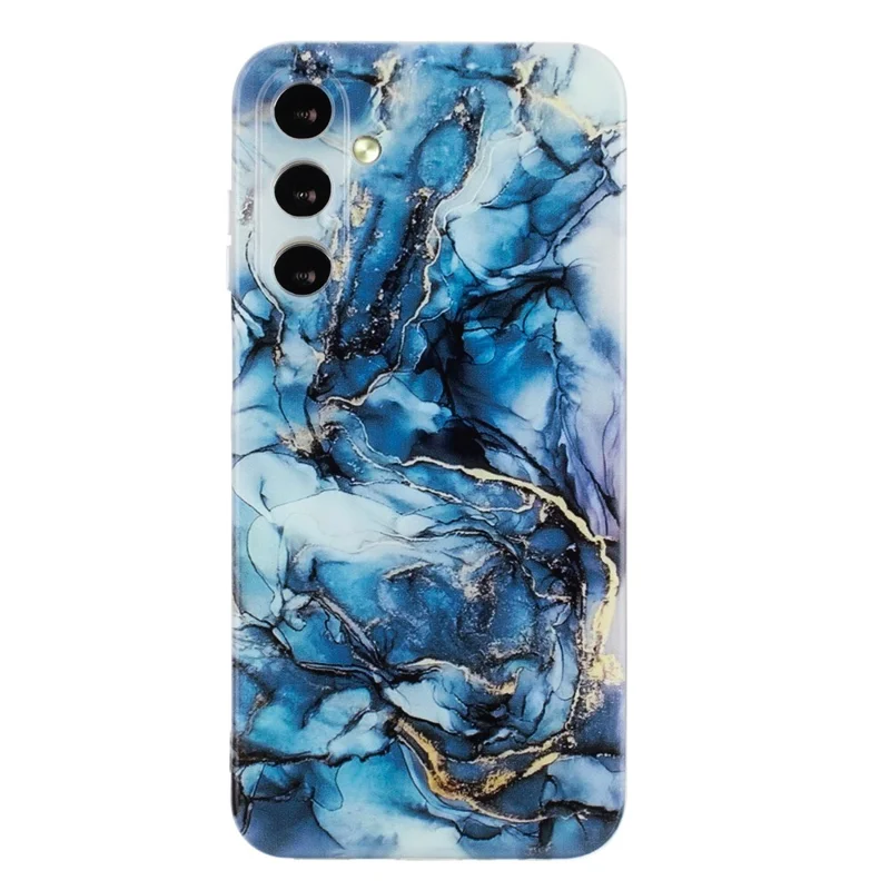 For Samsung Galaxy S26 Case Marble Pattern Painted TPU Phone Back Cover - Grey