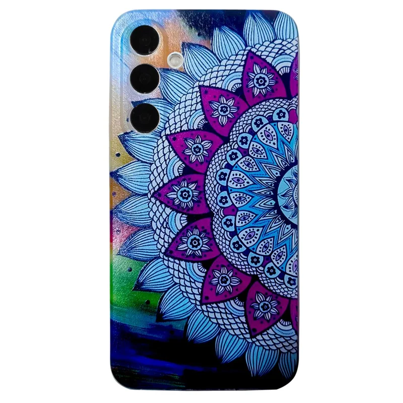 For Samsung Galaxy A37 Case Pattern Printing Cell Phone TPU Back Cover - Mandala Flower