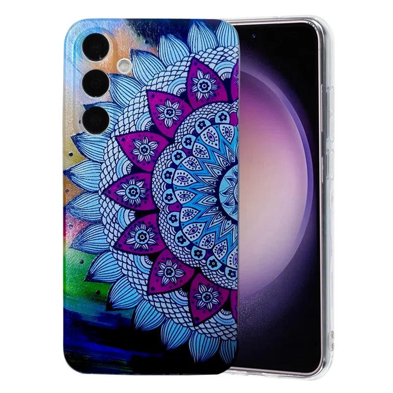 For Samsung Galaxy A37 Case Pattern Printing Cell Phone TPU Back Cover - Mandala Flower