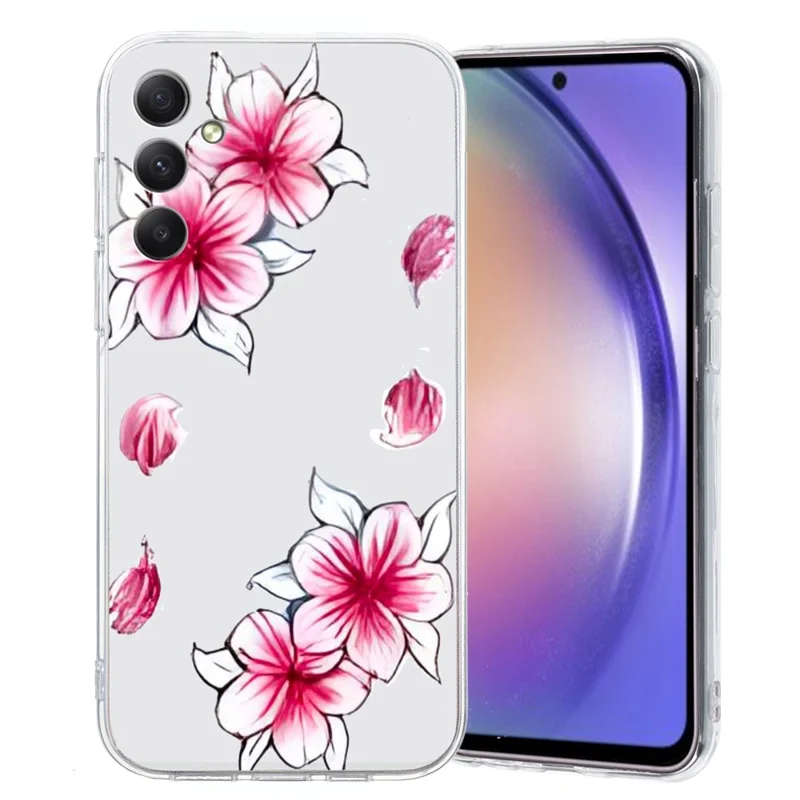 For Samsung Galaxy A57 Case Soft TPU Pattern Printing Phone Cover - Sakura
