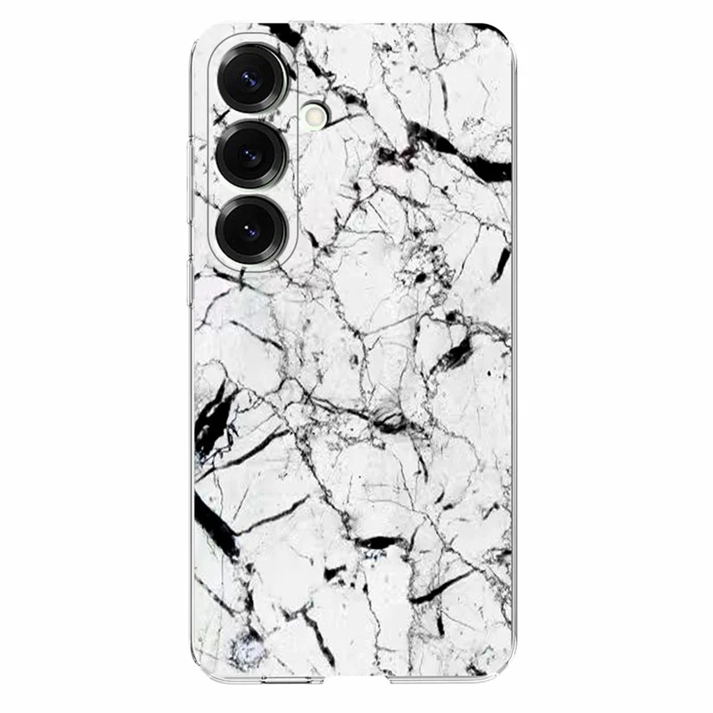 For Samsung Galaxy A57 Case Marble Pattern Printing Soft TPU Phone Cover - White