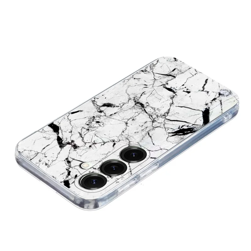 For Samsung Galaxy A57 Case Marble Pattern Printing Soft TPU Phone Cover - White