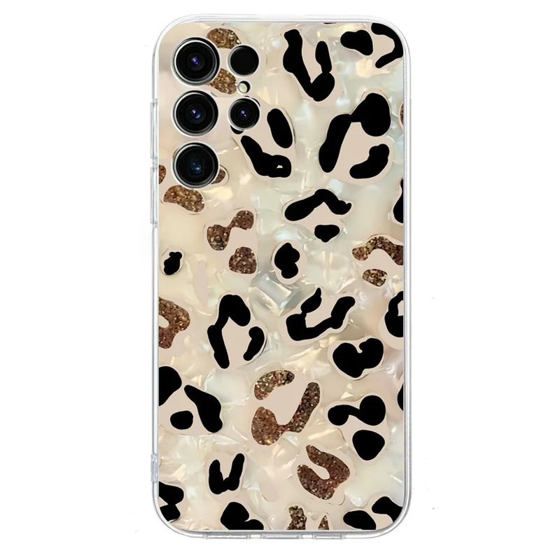 For Samsung Galaxy S26 Ultra Case Pattern Printing Shockproof Soft TPU Phone Cover - Leopard Print
