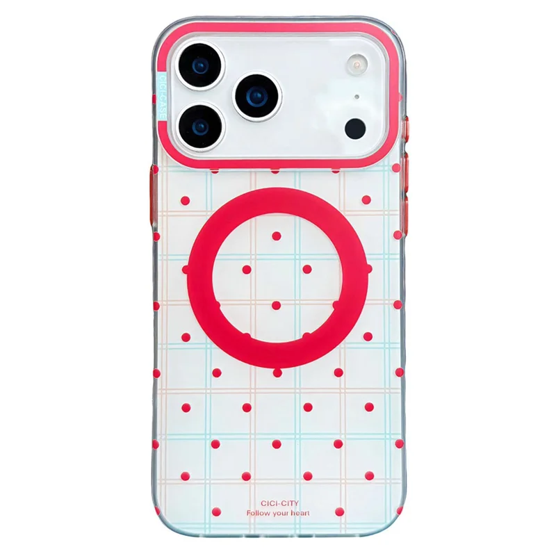 CICI-CITY For iPhone 17 Pro Max Case IMD Pattern Print PC + TPU Phone Cover Compatible with MagSafe - XZ-06