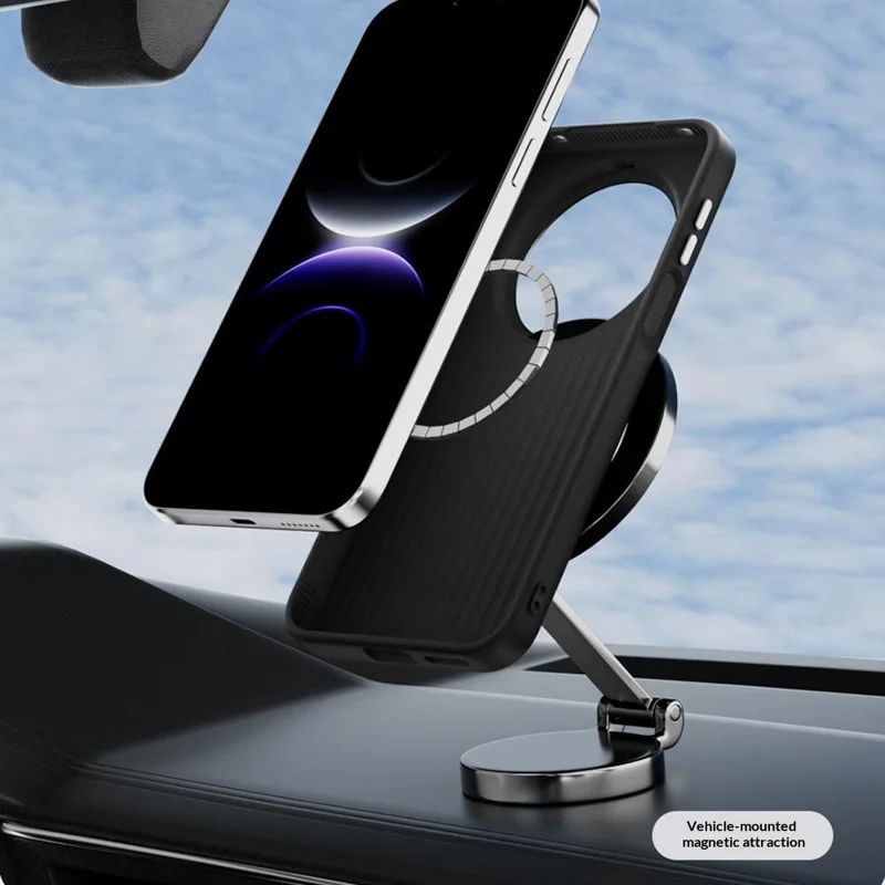 ABEEL Etui magnetyczne do Huawei Mate 80 Pro Max, pokrowiec na telefon z fakturą węglową – Czarny / Czerwony