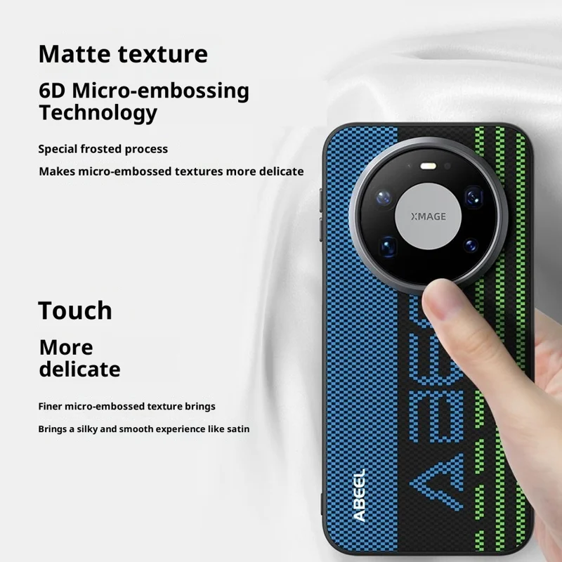 ABEEL لجهاز هواوي ميت 80 برو ماكس غطاء مغناطيسي مطبوع من البولي كربونات والمطاط اللين والسبائك الألومنيوم والجلد - متميز رقم 1